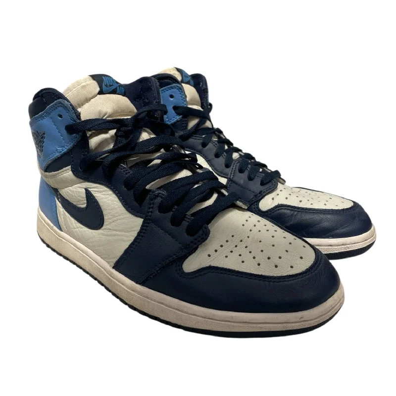 Jordan/Hi-Sneakers/US 10.5/Cotton/WHT/obsidan jordan 1