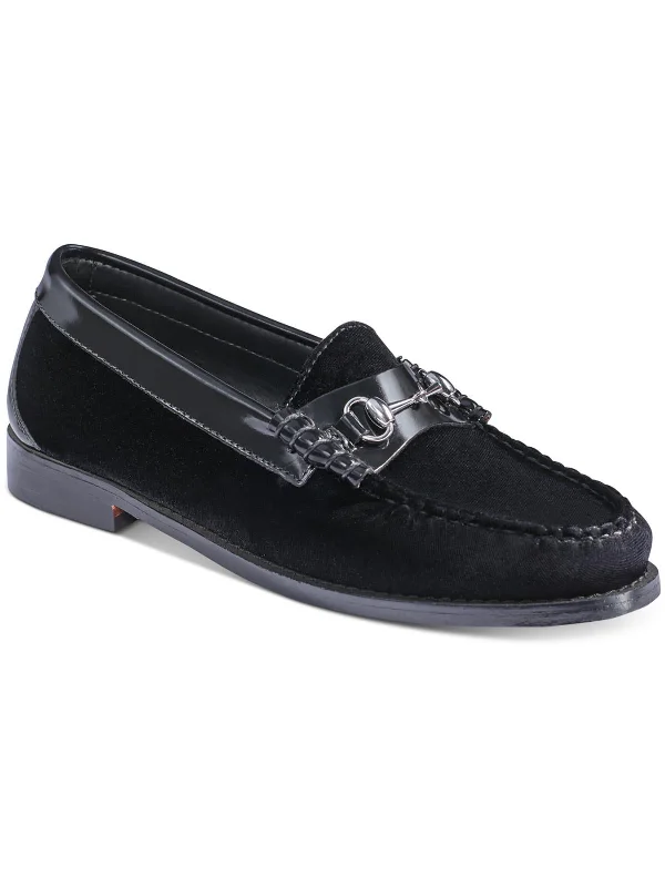 Lianna Womens Velvet Slip On Loafers