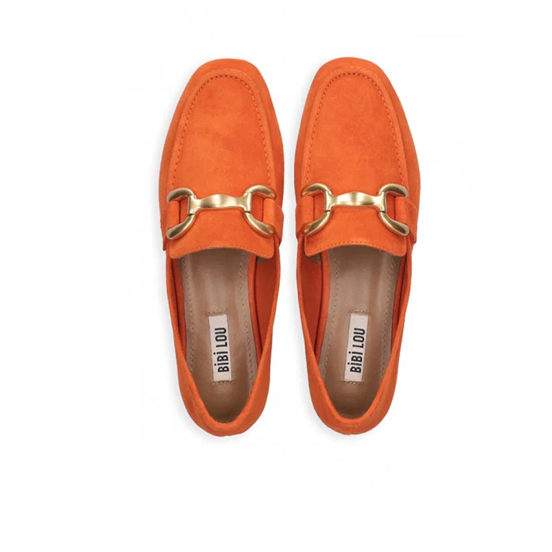 Bibi Lou Zagreb Orange Suede Loafers