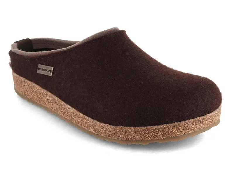 HAFLINGER Women Men Clogs 'Grizzly Kris', espresso