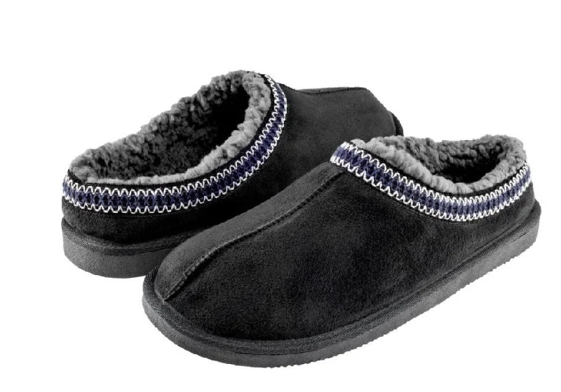 Men's Faux Suede Moccasin with Contrast Whip Stitching