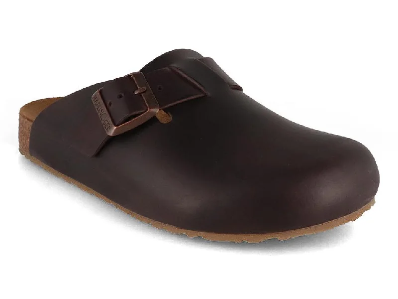 HAFLINGER Men Women leather Clogs 'Porto', dark brown