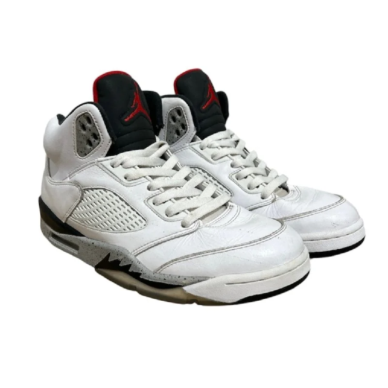 Jordan/Hi-Sneakers/US 8/Leather/WHT/JORDAN 5 CEMENT 136027-104