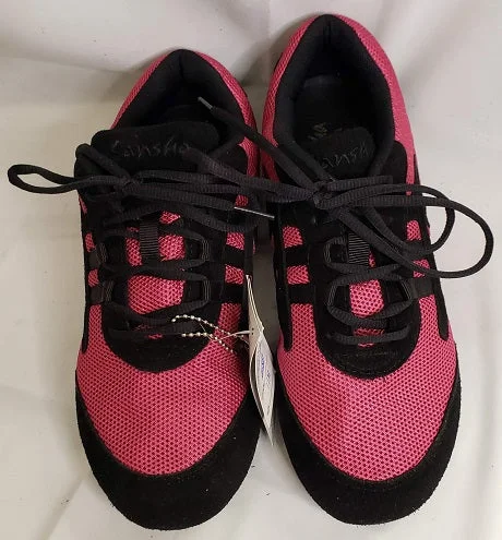 Salsera -- Full Suede Sole Dancesneaker -- Fuschia/Black