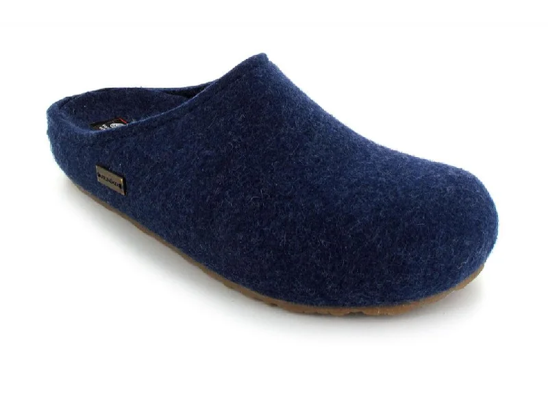 HAFLINGER® Felt Slipper Clogs | Grizzly Michel, Blue