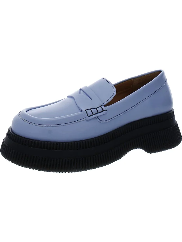 Creepers Womens Leather Slip-On Loafers