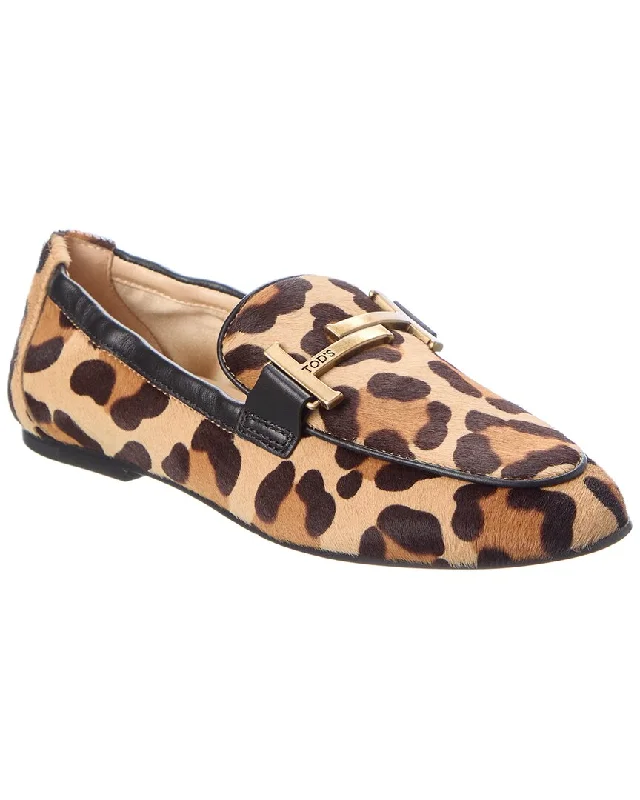 TOD’s Double T Haircalf & Leather Loafer