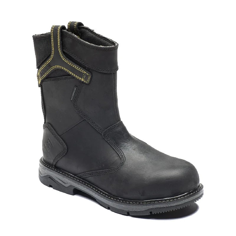 Patton Wellington Unisex 8" Aluminum Toe Work Boots 4TCBBK - Limited Sizes