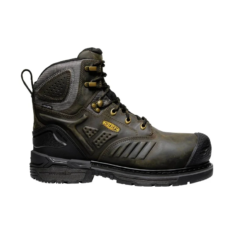 KEEN Utility Men's Philadelphia 6 Inch 400g Waterproof Carbon Fiber Toe Work Boot - Brown/Black