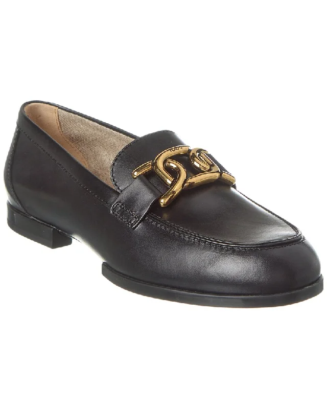 TOD’s Chain-Embellished Leather Loafer