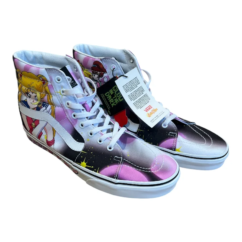 VANS/Hi-Sneakers/US 11.5/Cotton/WHT/sk8 HI SAILOR MOON