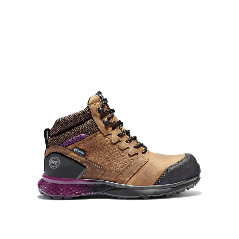 Women's Reaxion Composite-Toe Waterproof Work Boot Brown