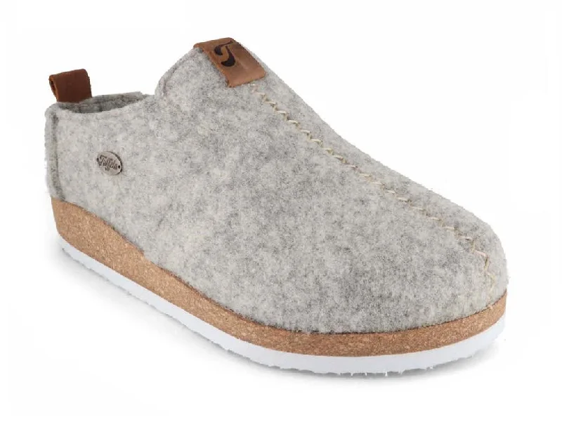 Tuffeln® Wool Slippers with Arch Support «Heimkehr», light grey