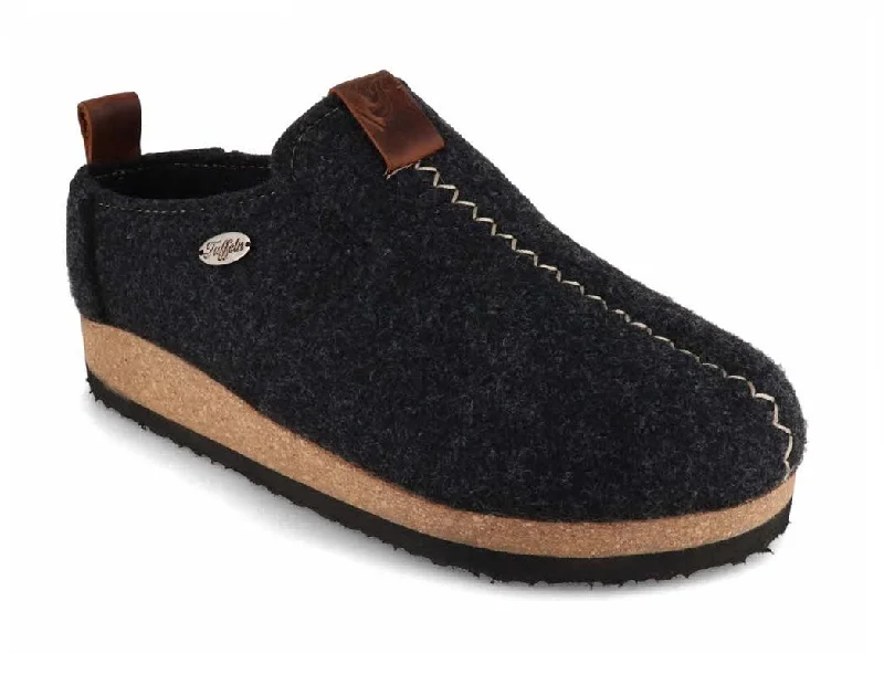 Tuffeln® Wool Slippers with Arch Support «Heimkehr», dark grey