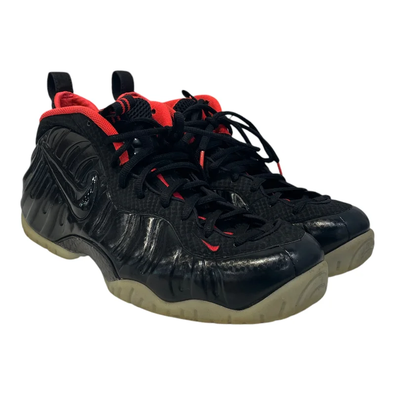 NIKE/Hi-Sneakers/US 12/Leather/BLK/Foamposite Black Laser