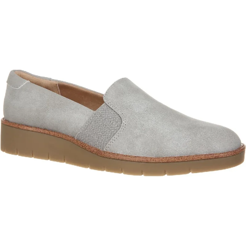 On The Go Womens Faux Leather Slip on Loafers