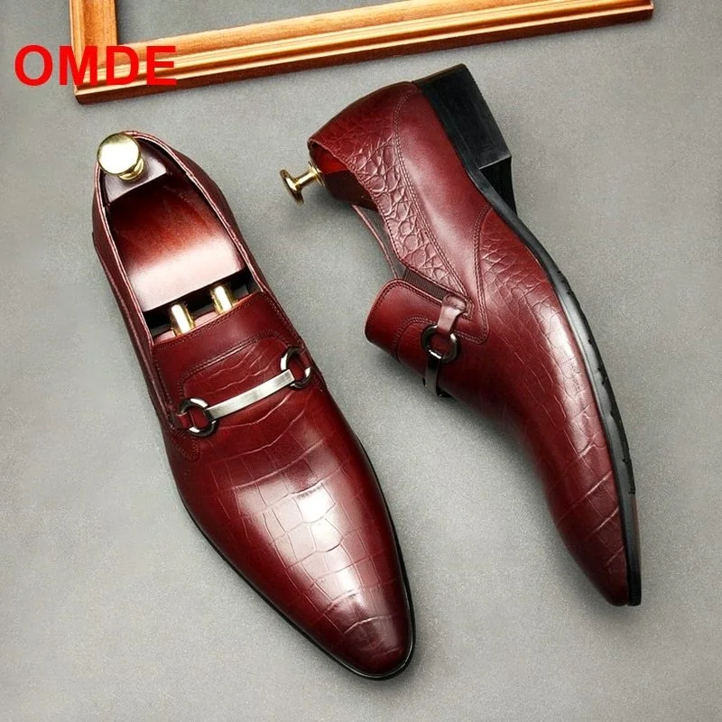 Men's Fashion Top Layer Cowhide Business Dress Shoes