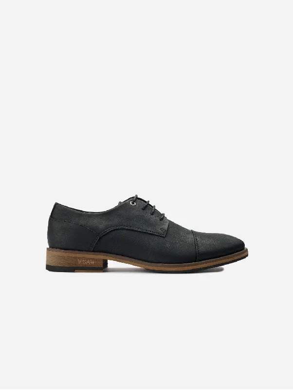 Ginger 2 Men's Vegan Leather Derby Shoes | Black