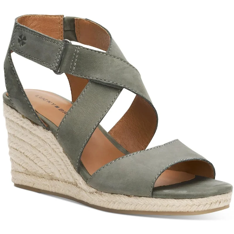 Lucky Brand Womens Mendona Ankle Strap Heeled Espadrilles