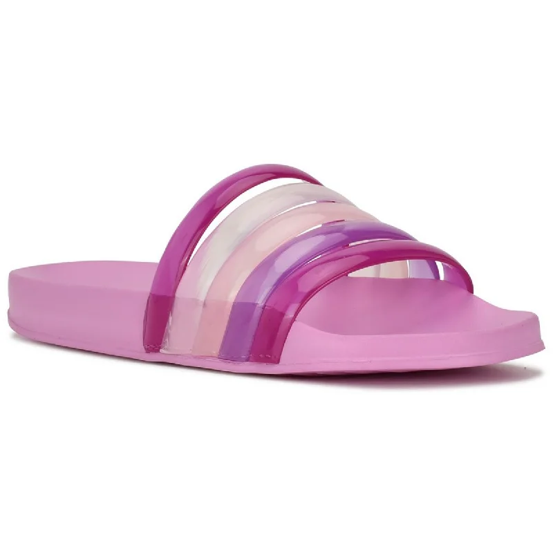 Nine West Womens Serenity 3 Strappy Slip-On Slide Sandals