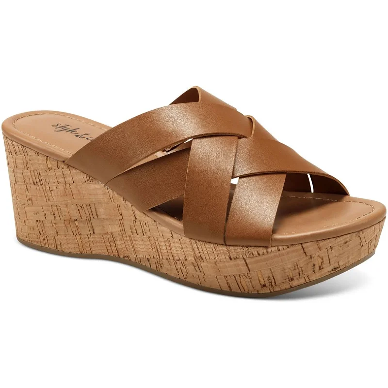 Style & Co. Womens VIOLETTE Cork Wedge Sandals