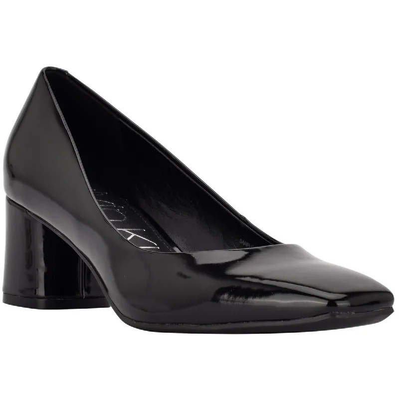 Calvin Klein Womens Alanta Patent Slip-On Pumps