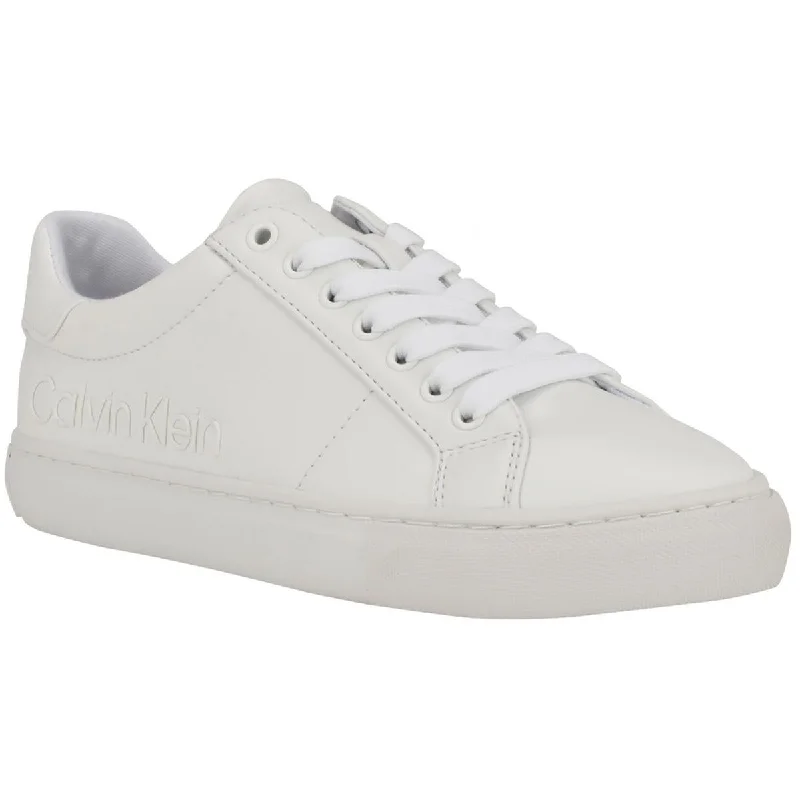 Calvin Klein Womens Camzy Faux Leather Lace-Up Running & Training Shoes