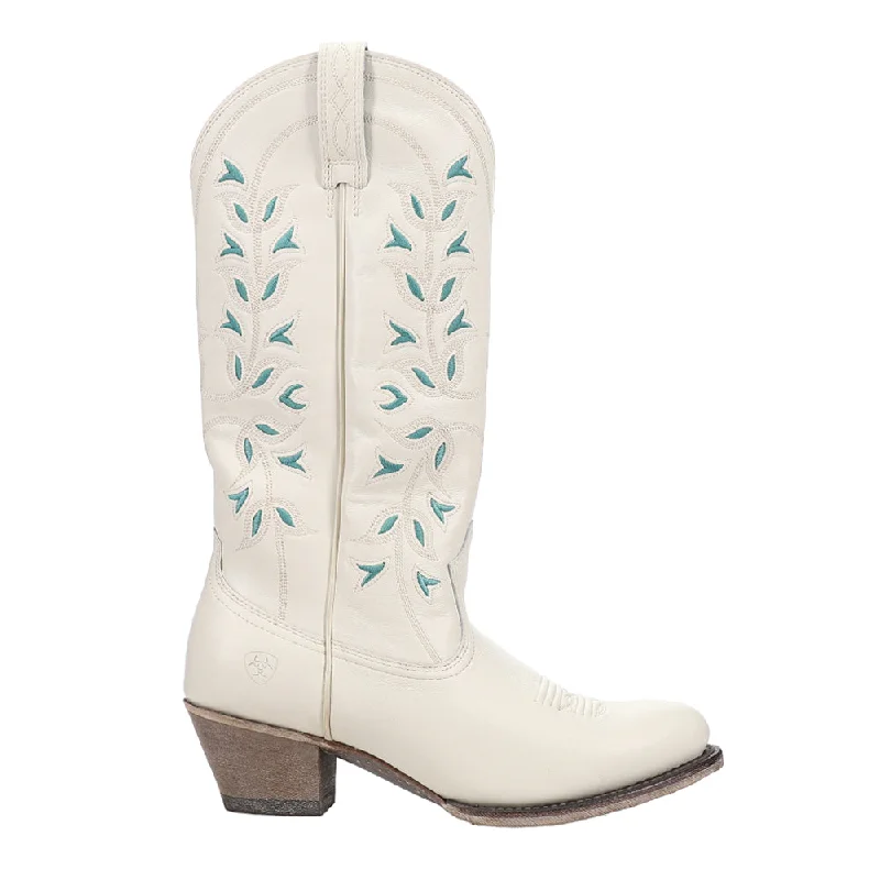 Desert Holly Embroidered Western Round Toe Cowboy Boots