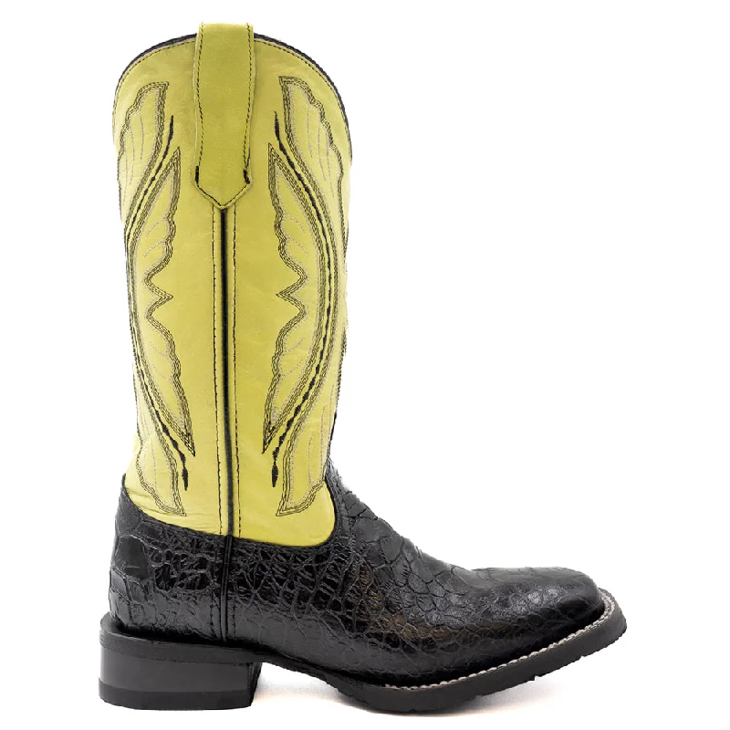 Kai Sea Turtle Embroidery Square Toe Cowboy Boots