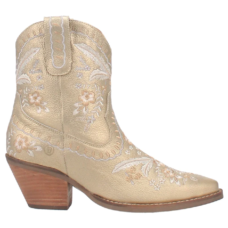 Primrose Embroidered Floral Snip Toe Cowboy Booties