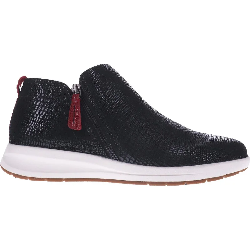 Women's Revere Dublin Black Lizard Leather