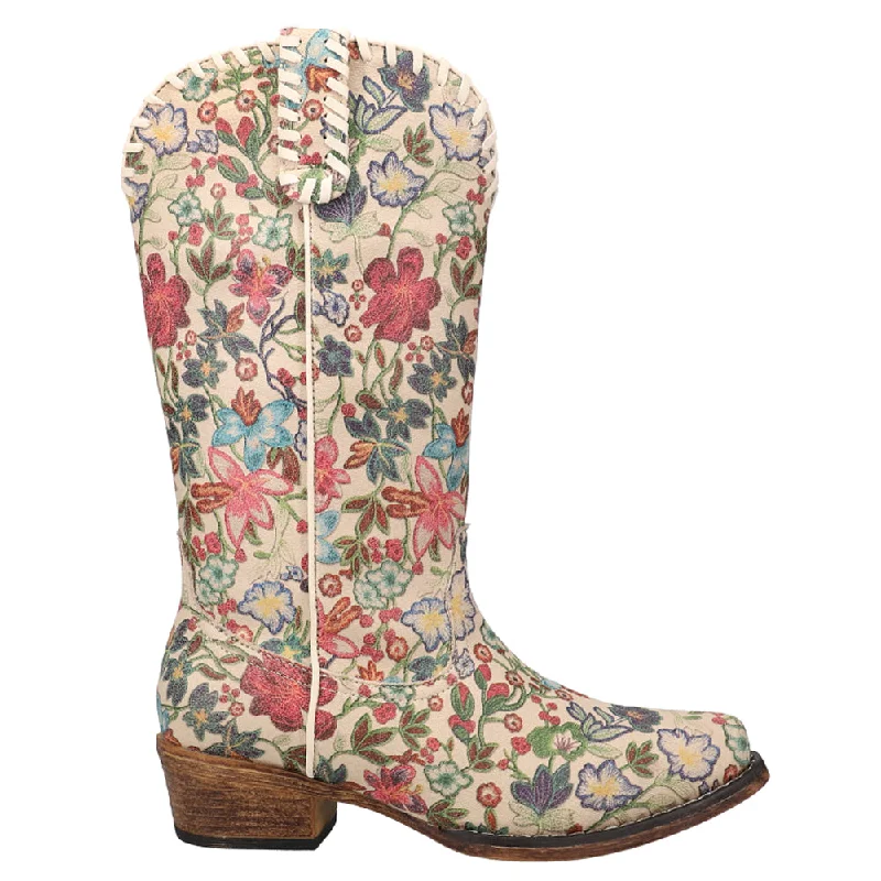 Riley Whip Floral Snip Toe Cowboy Boots