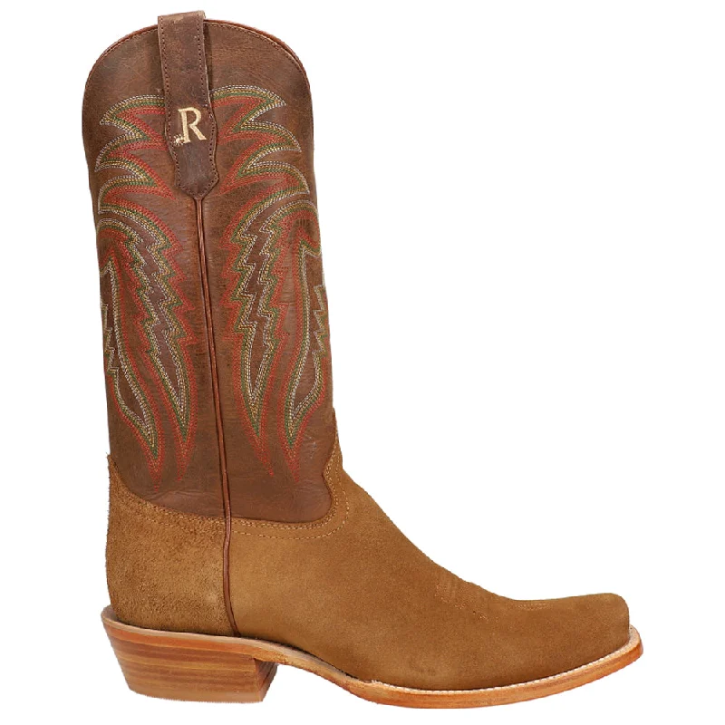 Rough Out Narrow Square Toe Cowboy Boots