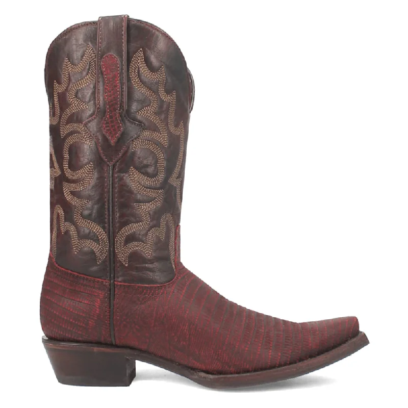 The Duke Lizard Print Snip Toe Cowboy Boots