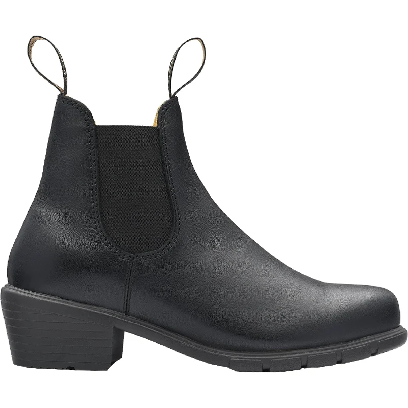 Women's Blundstone Heeled Chelsea 1671 Black Leather